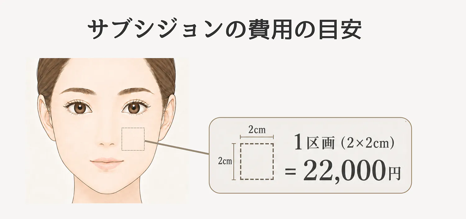 ファラド皮膚科のサブシジョンの費用目安